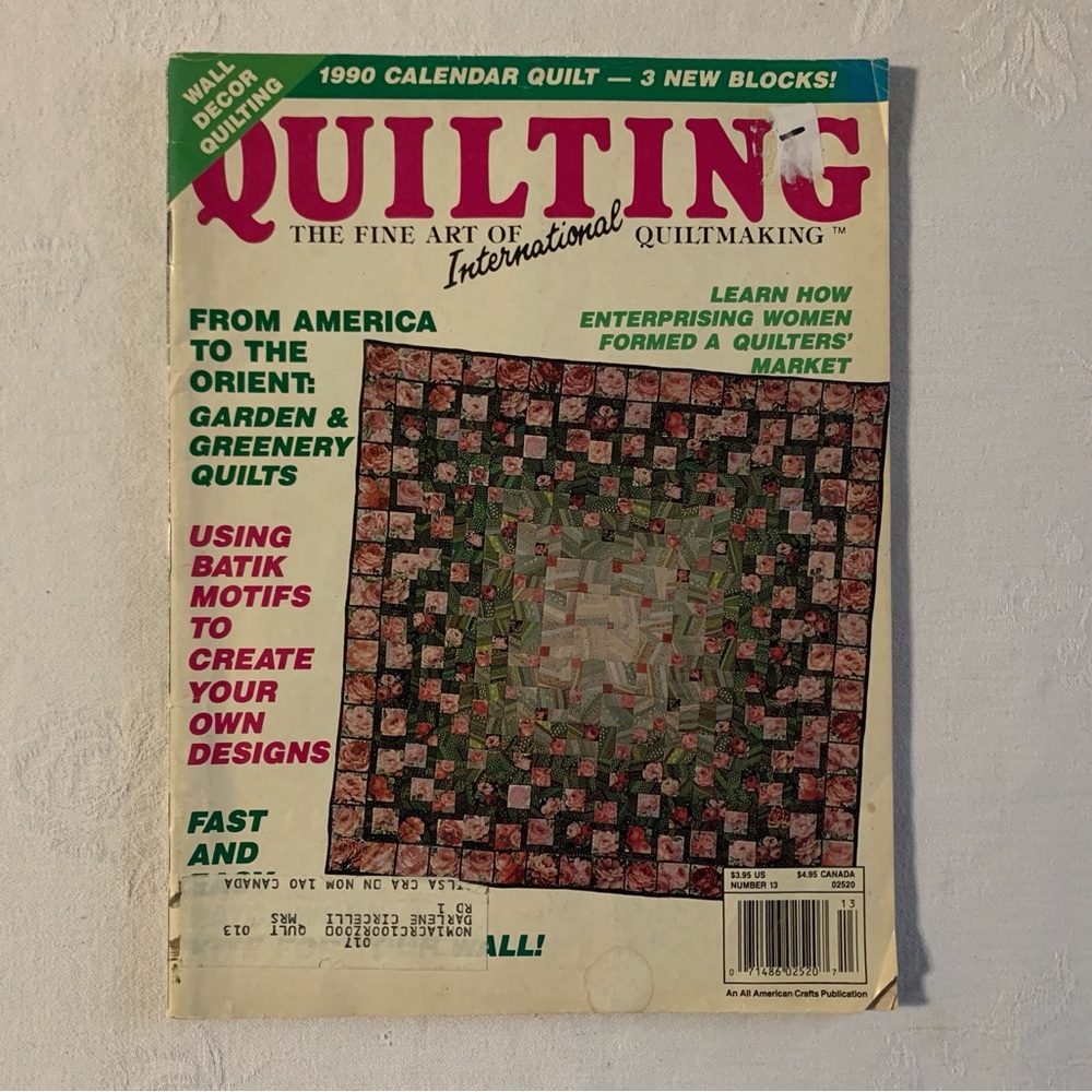 Quilting Magazine Fine Art of International Quiltmaking Wall Decor Batik Motifs